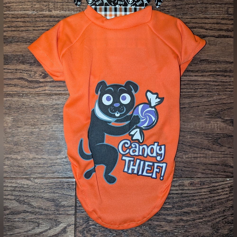 NWT Halloween Dog Costume Tee Candy Thief